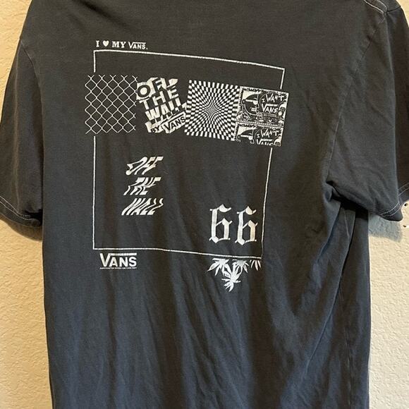 Mens Vans Charcoal Graphic 100% Cotton Tee Size M - Picture 2 of 2